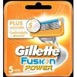 Gillette Lames De Rasoir Fusion Power - Pack De 5 Recharges
