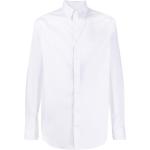 Chemises longues de créateur Armani Giorgio Armani blanches en coton mélangé à manches longues classiques pour homme 