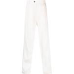 Pantalons droits de créateur Armani Giorgio Armani blanc crème à effet froissé en viscose Taille 3 XL W48 pour homme en promo 