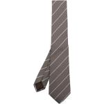 Cravates en soie de créateur Armani Giorgio Armani marron à rayures en viscose à motif papillons Tailles uniques pour homme 