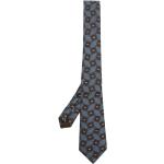 Cravates en soie de créateur Armani Giorgio Armani bleu canard à motif papillons Tailles uniques pour homme 
