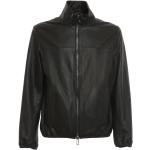 Vestes en cuir de créateur Armani Giorgio Armani noires Taille L look fashion pour homme 