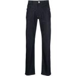Jeans droits de créateur Armani Giorgio Armani bleu nuit délavés stretch W33 L34 pour homme en promo 