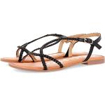 Sandales plates Gioseppo noires Pointure 35 look fashion pour femme en promo 
