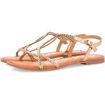 Sandales plates Gioseppo dorées en cuir Pointure 35 look fashion pour femme 