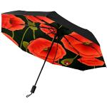Parapluies pliants rouges à motif fleurs Tailles uniques look fashion 