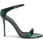 Sandales à talons Giuseppe Zanotti vert émeraude lamées en cuir synthétique à talons aiguilles pour femme en promo 