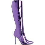 Bottes à talon haut Giuseppe Zanotti violettes en cuir à bouts pointus Pointure 41 pour femme en promo 