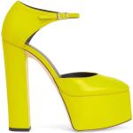 Escarpins Giuseppe Zanotti jaunes en cuir à bouts carrés Pointure 41 pour femme en promo 