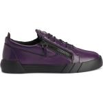 Baskets basses Giuseppe Zanotti violet foncé en cuir à bouts ronds Pointure 41 look casual pour homme en promo 