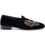 Chaussures casual Giuseppe Zanotti noires en velours à clous à bouts en amande Pointure 40 look casual pour homme 
