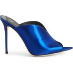 Sabots Giuseppe Zanotti bleu roi en cuir à bouts ouverts Pointure 41 pour femme en promo 