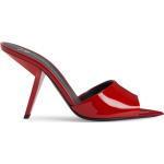 Sandales à talons Giuseppe Zanotti rouges en cuir à talons virgule à bouts pointus pour femme 