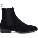 Boots Chelsea Giuseppe Zanotti noires à logo en velours pour homme 
