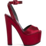 Sandales à talons Giuseppe Zanotti rouge bordeaux en cuir à bouts ouverts Pointure 41 pour femme en promo 
