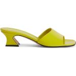 Sandales à talons Giuseppe Zanotti jaunes à logo en cuir pour femme 