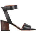 Sandales de créateur Givenchy noires en cuir en cuir look fashion pour femme 