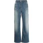 Jeans droits de créateur Givenchy bleus en denim délavés W24 L29 pour femme 