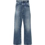 Jeans droits de créateur Givenchy bleu indigo en denim délavés W33 L34 