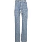 Jeans droits de créateur Givenchy bleues claires délavés W33 L34 pour homme 