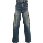 Jeans droits de créateur Givenchy bleus délavés stretch W31 L32 pour homme 
