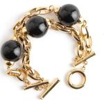 Bracelets de perles de créateur Givenchy jaunes en métal à perles seconde main look vintage 