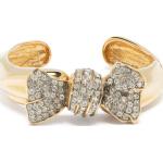 Boucles d'oreilles en or de créateur Givenchy en métal à strass seconde main pour femme 