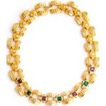 Colliers en or de créateur Givenchy jaunes à perles seconde main 
