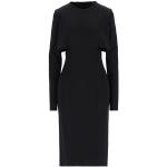 Robes de créateur Givenchy noires en viscose à manches longues midi à manches longues à col rond Taille M pour femme en promo 
