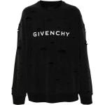 Sweats à col rond de créateur Givenchy noirs en éponge à manches longues à col rond pour homme 