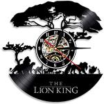 Horloges murales en vinyle à motif lions romantiques 