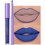Gloss bleus finis brillant pour les lèvres texture liquide 