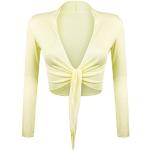 Gilets ouverts Glamexx24 jaunes à manches longues Taille XL look fashion pour femme 