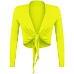 Gilets ouverts Glamexx24 jaune fluo à manches longues Taille M look fashion pour femme 