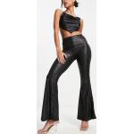 Pantalons taille haute Glamorous noirs à sequins pour femme en promo 