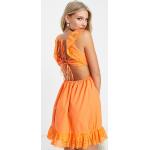 Glamorous - Robe courte à volants et à dos ouvert - Mandarine-Orange