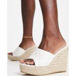 Sandales à talons blanches à bouts ouverts Pointure 36 look casual pour femme en promo 