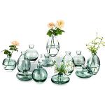 Vases design turquoise à fleurs en verre à motif lapins 