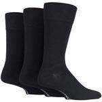 GLENMUIR Mens 3 paires de lisses Confort Cuff Socks 7-11 Homme Noir