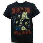 T-shirts à imprimés noirs Mötley Crüe lavable en machine Taille XL look fashion 