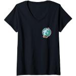T-shirts Globe noirs Taille S classiques pour femme 
