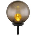 Globo Lampe solaire LED avec piquet - Boule fumée Ø 20 cm