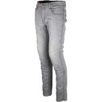 Jeans droits gris clair en fil filet stretch look casual 