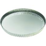 Gobel - Tourtière ronde cannelée - fer blanc - fond fixe - Ø220/200 mm h25 mm - 126322