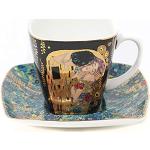Goebel 66884727 Tasse à Espresso avec sous-Tasse Motif Le Baiser de Gustav Klimt