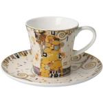 Tasses en porcelaine dorées en porcelaine Gustav Klimt 