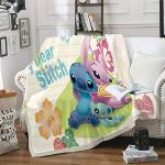 Couvertures en flanelle Lilo & Stitch Stitch lavable en machine pour enfant 