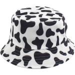 Chapeaux bob blancs à motif vaches pour femme en promo 