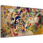 GRAFIC Cadre Kandinsky Compositione VII - WASSILY KANDINSKY Composition VII - toile cadre impression (CADRE AVEC STRUCTURE EN BOIS, CM 60X39)