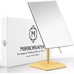 Miroirs rectangulaires dorés à rayures Nirvana grossissants en promo 